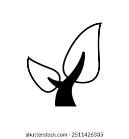 Vetor de ícone de árvore. Sinal de ilustração da planta. Símbolo ou logotipo do jardim.