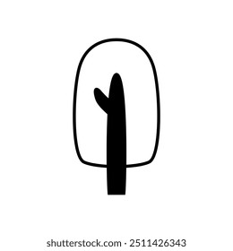 Vetor de ícone de árvore. Sinal de ilustração da planta. Símbolo ou logotipo do jardim.