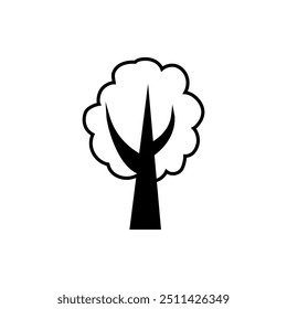Tree icon vector. Plant illustration sign. Garden symbol or logo.