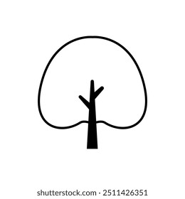 Vetor de ícone de árvore. Sinal de ilustração da planta. Símbolo ou logotipo do jardim.