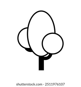 Vetor de ícone de árvore. Sinal de ilustração da planta. Símbolo ou logotipo do jardim.