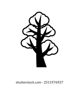 Tree icon vector. Plant illustration sign. Garden symbol or logo.