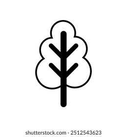 Vetor de ícone de árvore. Sinal de ilustração da planta. Símbolo ou logotipo do jardim.