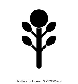 Vetor de ícone de árvore. Sinal de ilustração da planta. Símbolo ou logotipo do jardim.