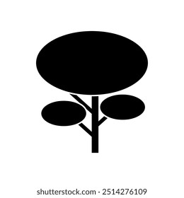 Vetor de ícone de árvore. Sinal de ilustração da planta. Símbolo ou logotipo do jardim.