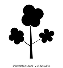 Vetor de ícone de árvore. Sinal de ilustração da planta. Símbolo ou logotipo do jardim.