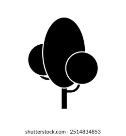 Vetor de ícone de árvore. Sinal de ilustração da planta. Símbolo ou logotipo do jardim.