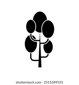 Vetor de ícone de árvore. Sinal de ilustração da planta. Símbolo ou logotipo do jardim.