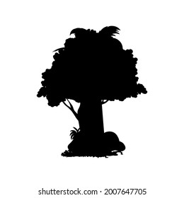 Tree icon vector png isolated on white background. Tree icon eps 10 vector.