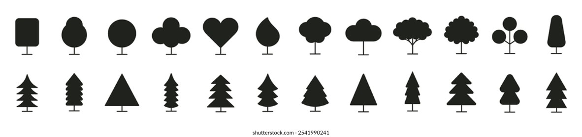 Tree icon. Tree vector set
