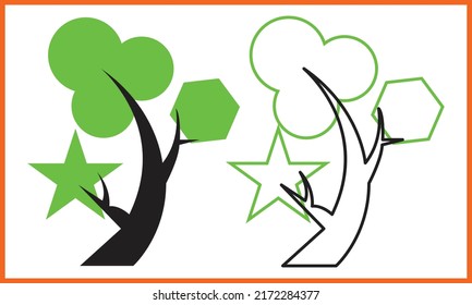 Tree Icon Vector Set Illustration Design.