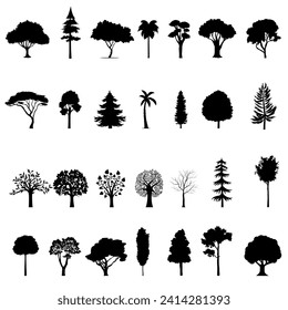 Tree icon vector set. Nature illustration sign collection. green symbol.