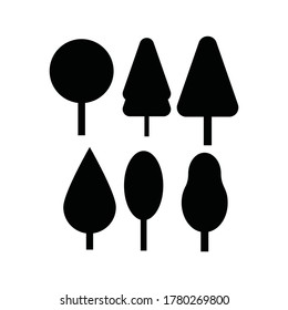 tree icon vector set sign