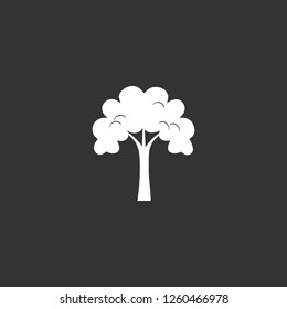 tree icon vector. tree sign on black background. tree icon for web and app