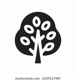 Tree icon vector silhouette image art