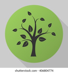 tree icon vector, solid illustration, pictogram isolated on gray