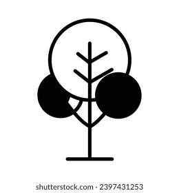 Tree icon vector stock illustration