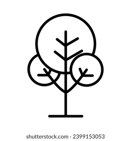 Ilustración de material vectorial de icono de árbol
