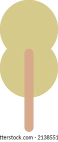 Tree icon vector symbol for nature, ecology and environment in a flat color illustration