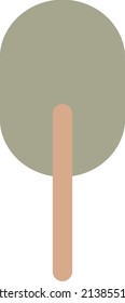 Tree icon vector symbol for nature, ecology and environment in a flat color illustration