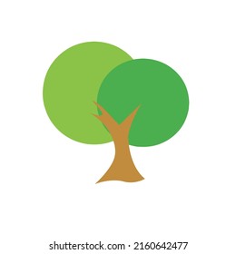 Tree icon vector template on white background