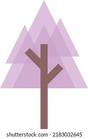 Tree icon vector triangle geometric symbol for nature, ecology and environment in a flat color illustration
