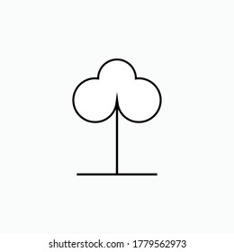 Tree Icon. Vegetation Symbol - Vector.