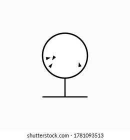 Tree Icon. Vegetation Symbol - Vector.