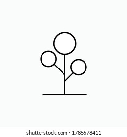 Tree Icon. Vegetation Symbol - Vector.