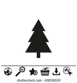 Tree icon,black illustration