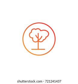 Tree icon.gradient illustration isolated vector sign symbol