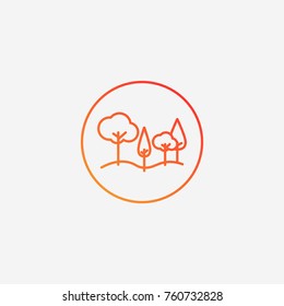 Tree icon.gradient illustration isolated vector sign symbol