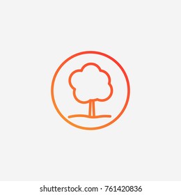Tree icon.gradient illustration isolated vector sign symbol