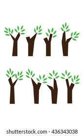 Tree icons.