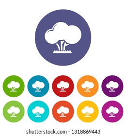 Tree icons color set vector for any web design on white background