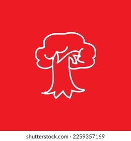 Tree icons, common graphic resources, vector illustrations.