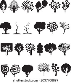 Icono de árbol 
EPS 10
 editable completo  