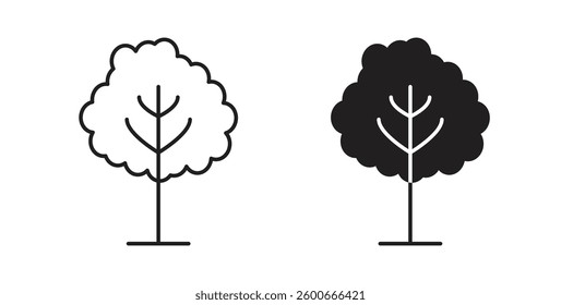 Tree icons graphics set vectors