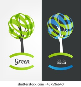 Tree icons for logo design template