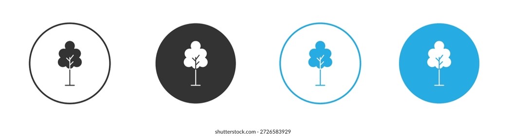 Baum-Icons, für mobiles Konzept und Webdesign. Vektorgrafik. EPS10
