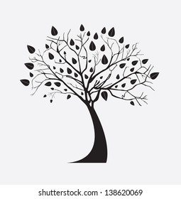Tree icons over white background vector illustration
