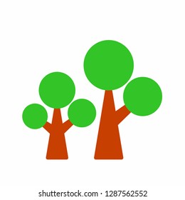 Tree icons pack. Isolated tree symbols collection. Graphic icons element