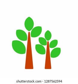 Tree icons pack. Isolated tree symbols collection. Graphic icons element