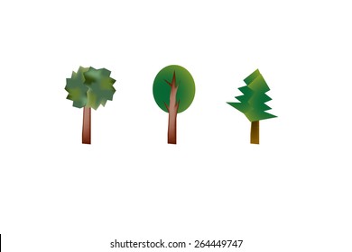 Tree icons set