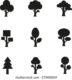 Tree icons set