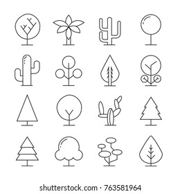 tree icons set