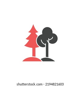 Tree icons  symbol vector elements for infographic web