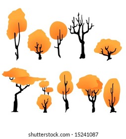 Tree Icons - Vector