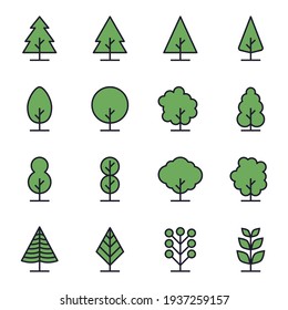 Tree  Icons Vector Illustration , ecology, nature, garden