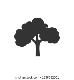 Tree icons, vector illustration isolated on white.